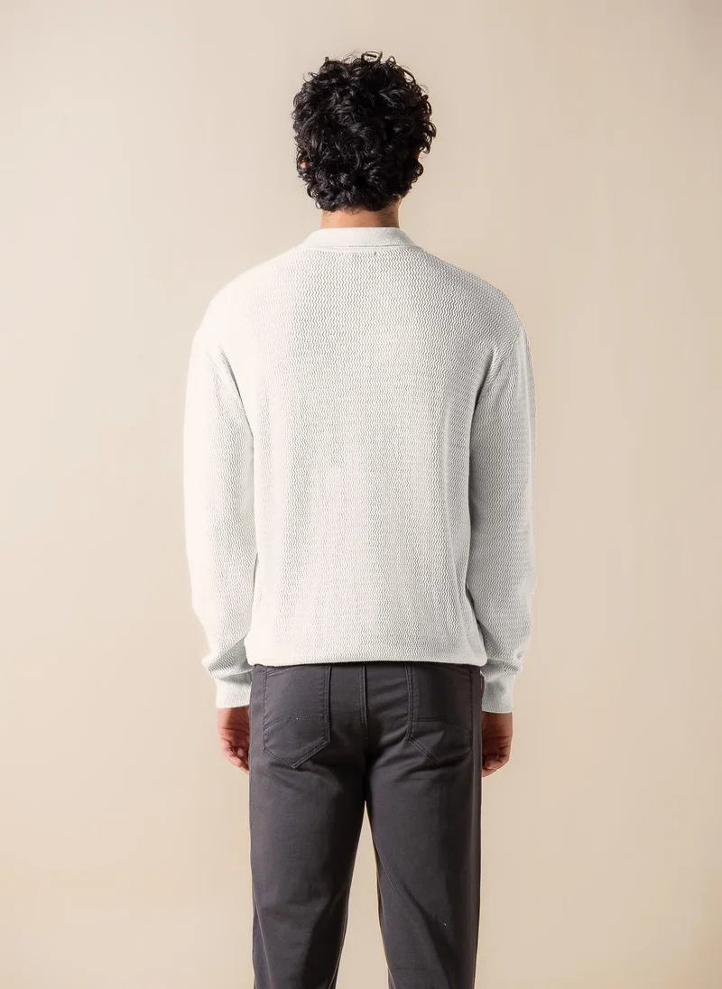 SHAPES TEXTURED POLO SHIRT